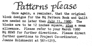 June 1980 Newsletter Article