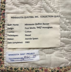 MN Quilt Banner Label